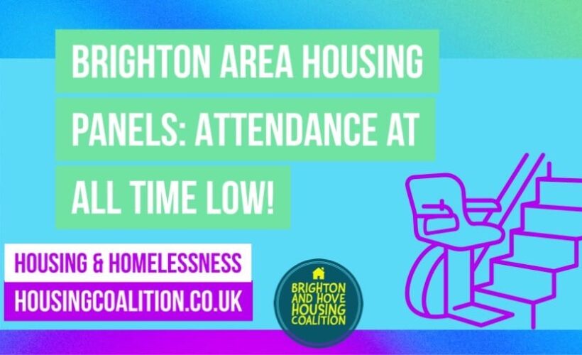 Brighton Area Housing Panels Attendance at all time low. Title Image
