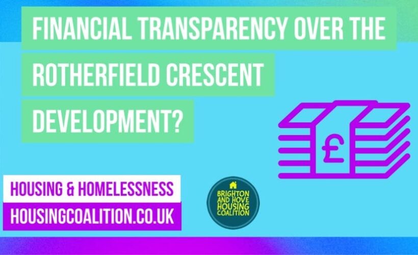Financial Transparency over the Rotherfield Crescent Development