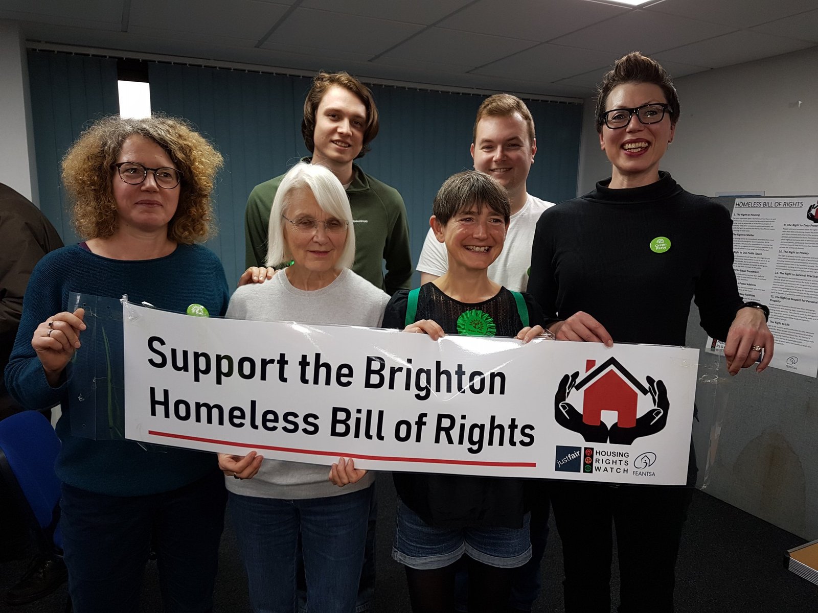 homeless bill of rights Brighton Green Councillors Signed up