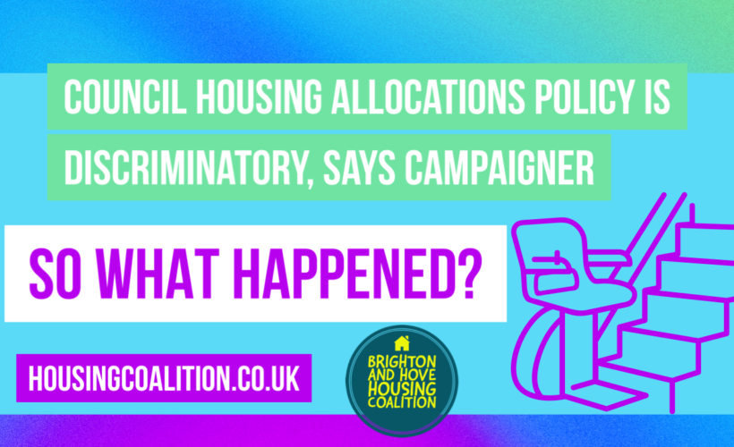 housing allocations policy is discriminitory campaigner says image graphic showing mobility staircase chair